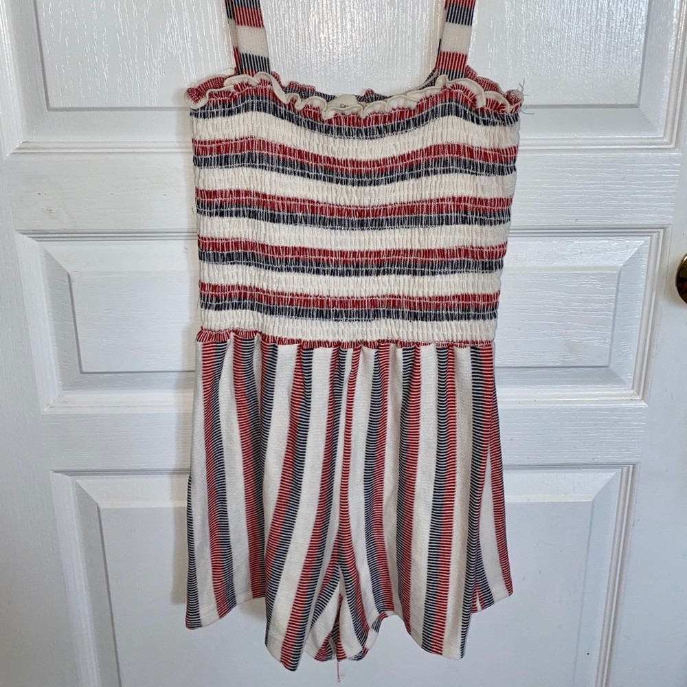 Red white and blue romper
